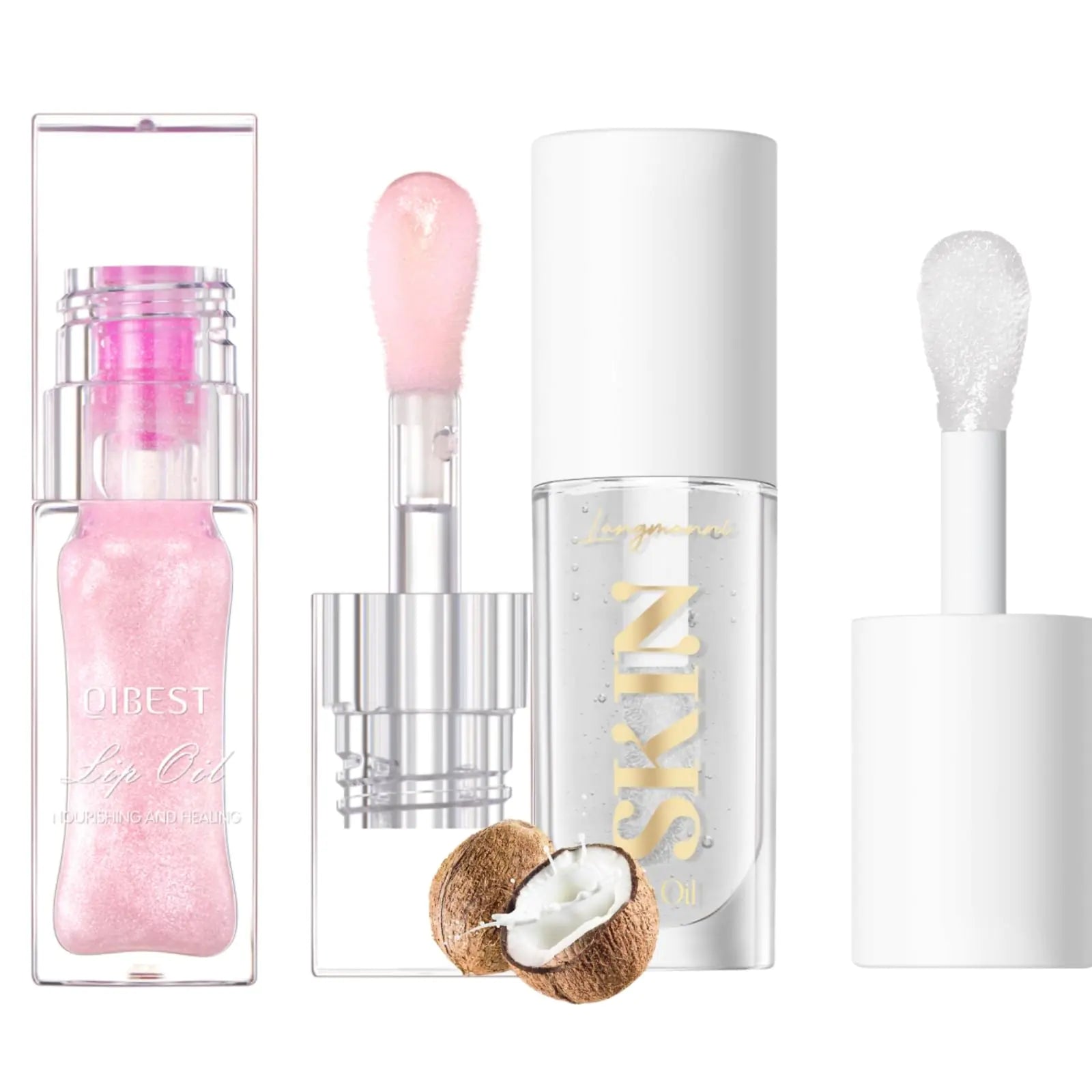 Magic Color Changing Lip Oil Cosmetics Color Changing Lip Oil Warm Change Hydrating Lip Gloss Long Lasting Shimmery Lip Glow Oil Moisturizing Non-sticky Lip Oil (changing+coco)